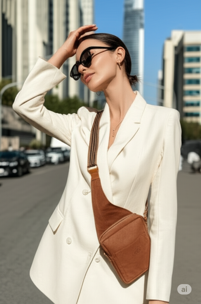 Brown Leather Crossbody Bag