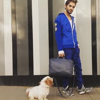 Blue Leather Messengerr Bag – handmade