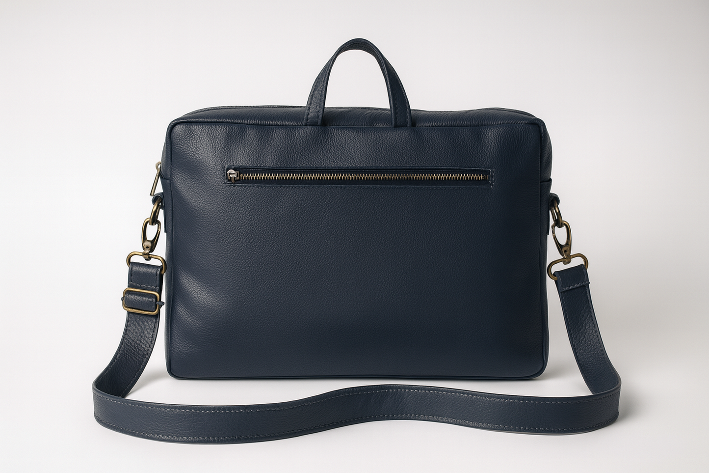 Blue Leather Messengerr Bag – handmade