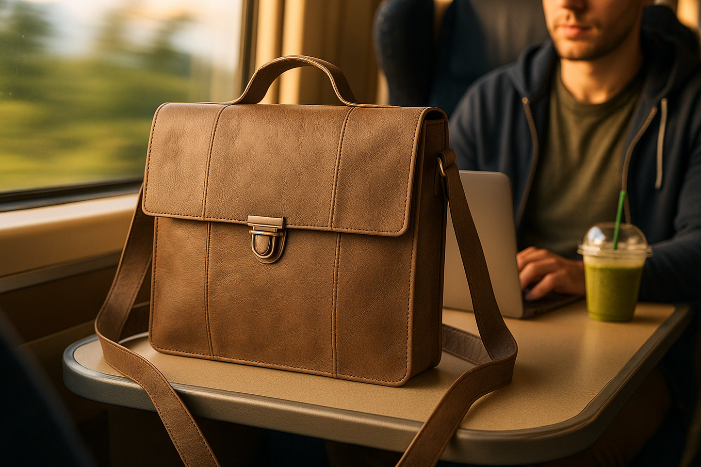 Classic Leather Satchel Bag