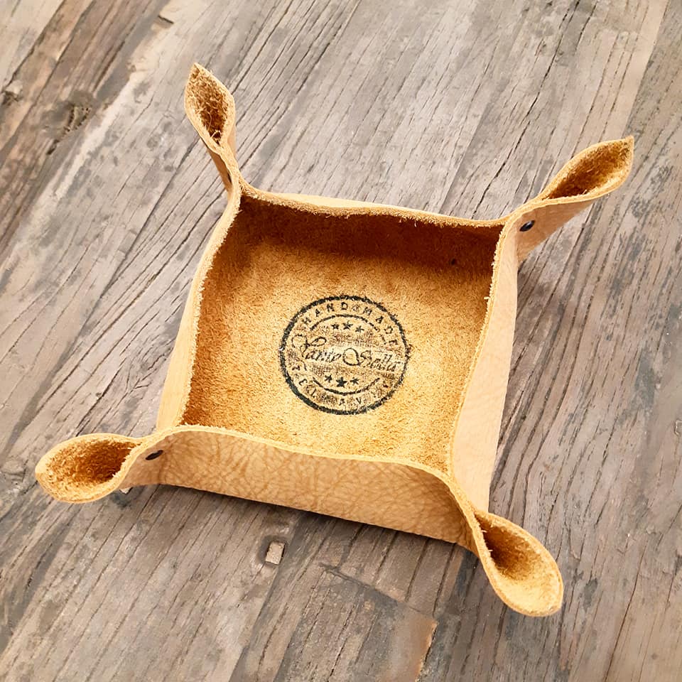 Handmade leather table set