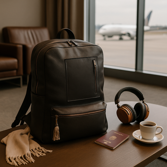 Black Leather Backpack