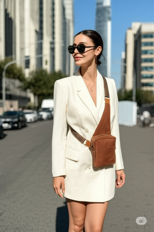 Brown Leather Crossbody Bag